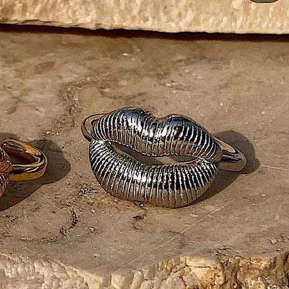 Stainless Steel Lip Resizable Ring Hip Hop Trendy - Picture 3 of 10